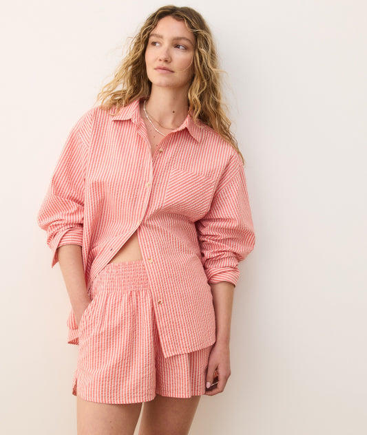 Gracey Oversized Seersucker Shirt