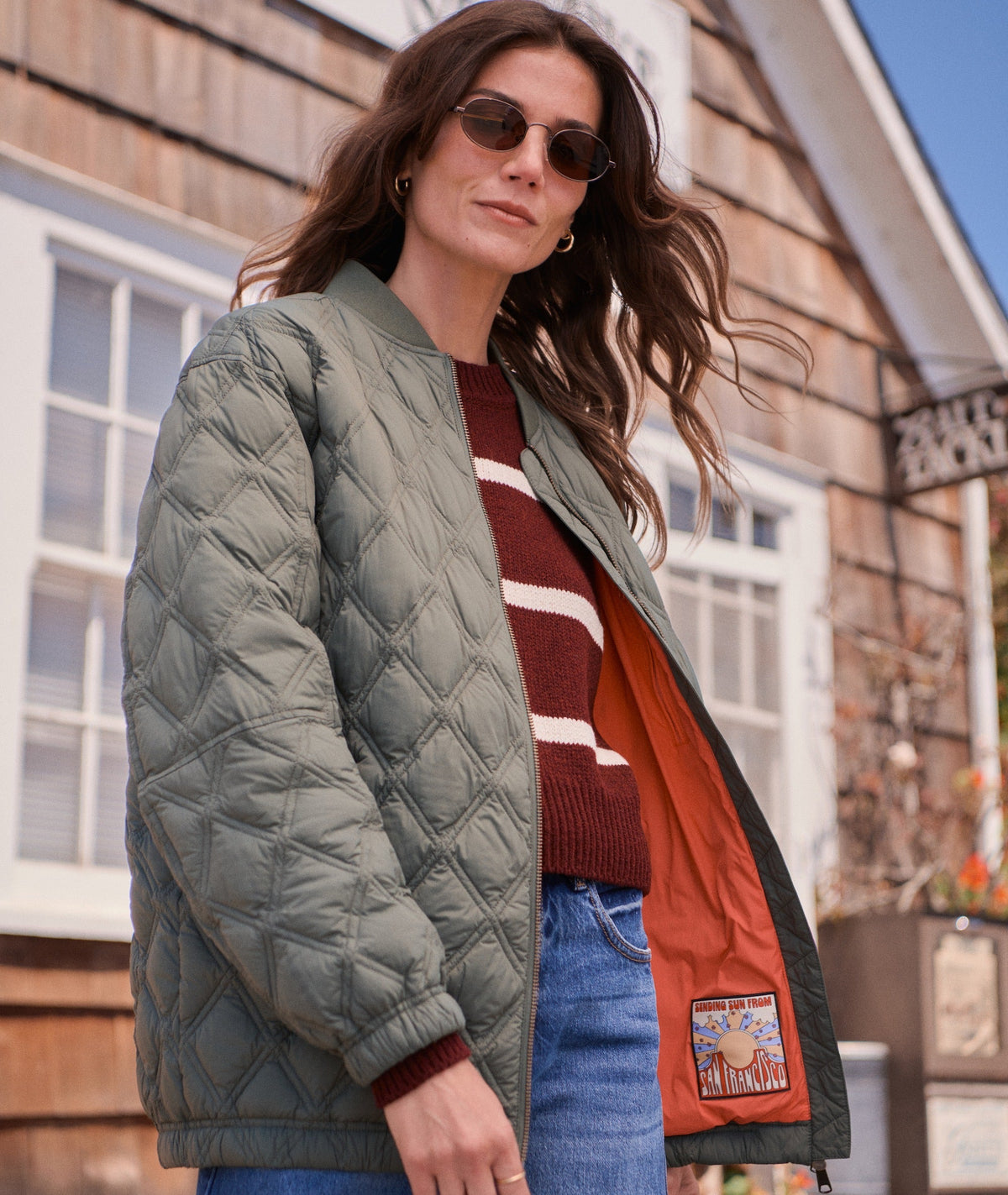 Marina Quilted Oversized Bomber