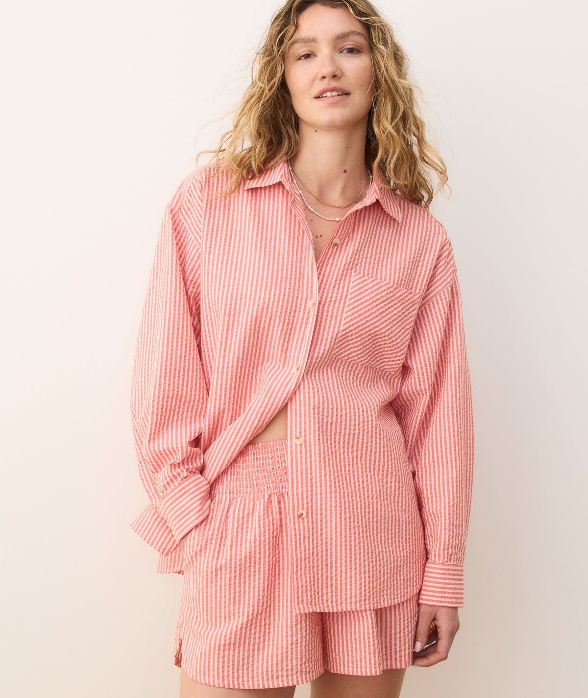 Gracey Oversized Seersucker Shirt