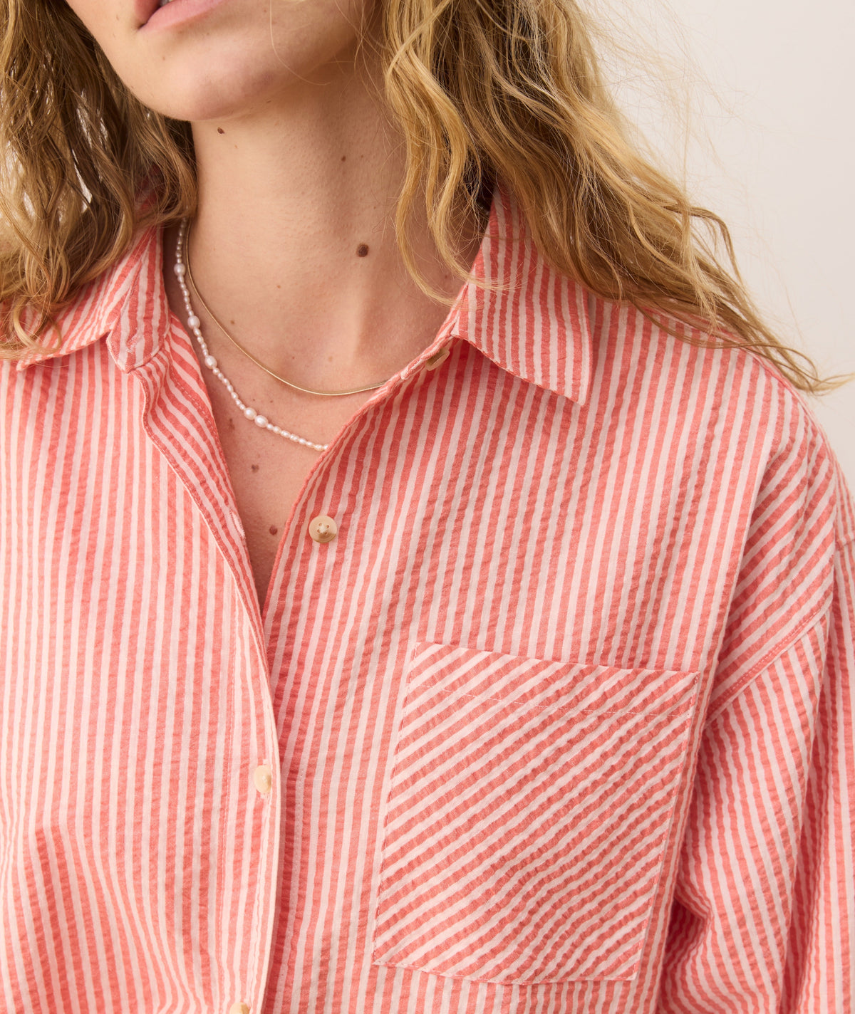 Gracey Oversized Seersucker Shirt